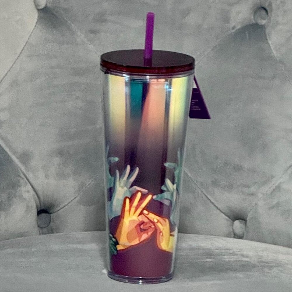 Yiqiao Wang + Starbucks ASL American Sing Language Venti Sized Cold Cup NWT - Picture 2 of 6